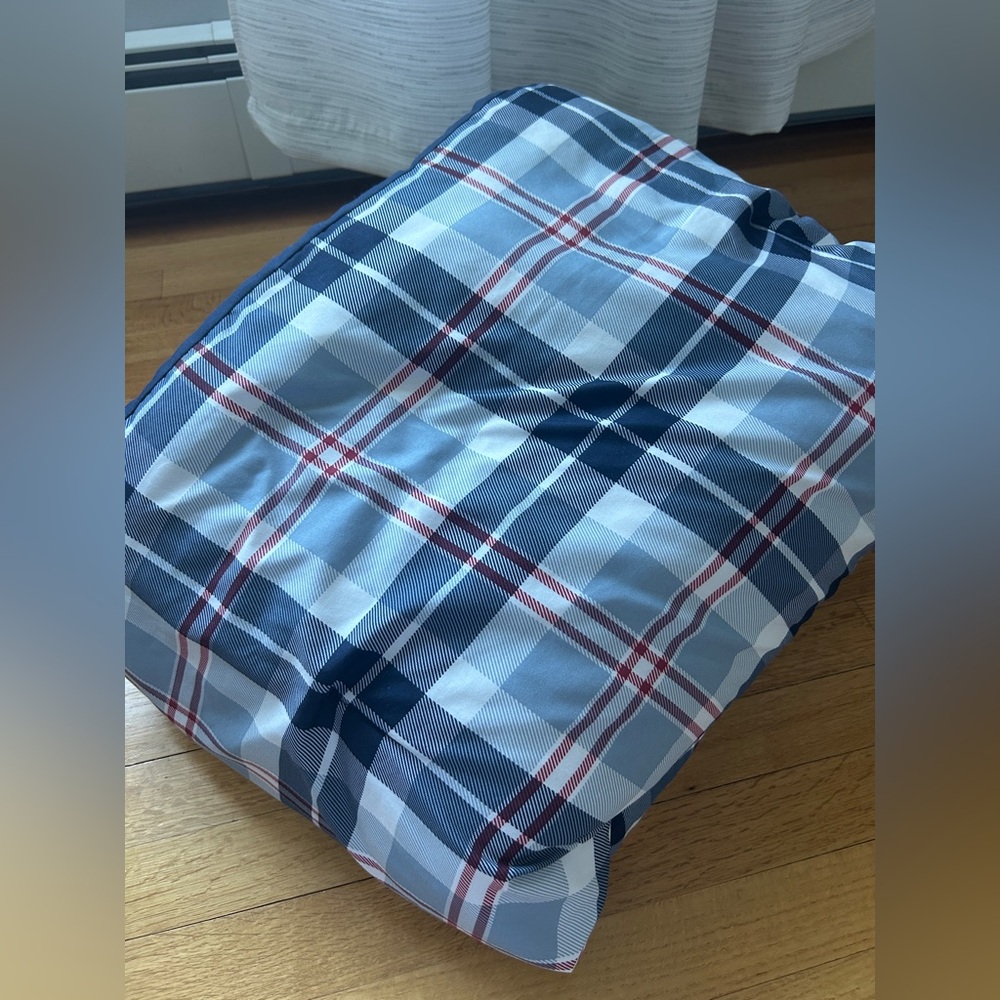 Plaid Blue and Red Bedding Set